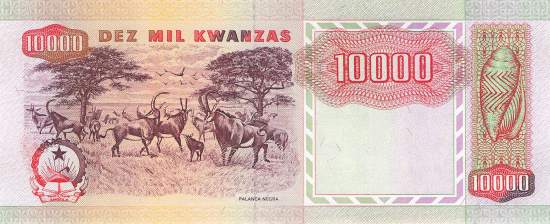 10000 Kwanzas 1995
